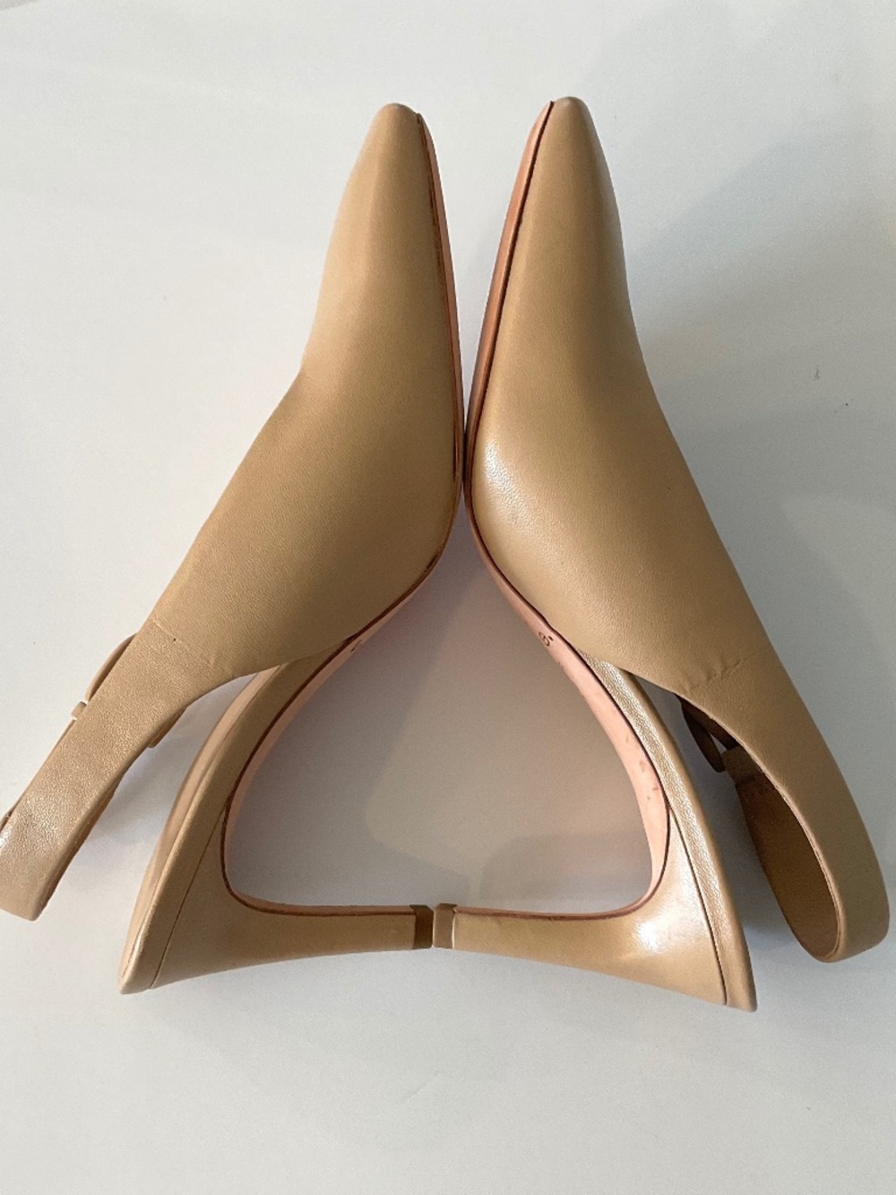 VINCE Leather Heels in Cappuccino Size 7 LIKE NEW - Picture 5 of 13